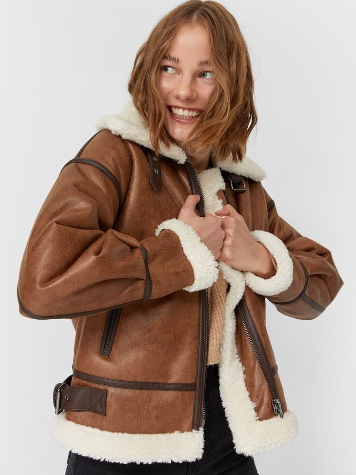 

Дубленка Stradivarius 5783/783/402 S Коричневая