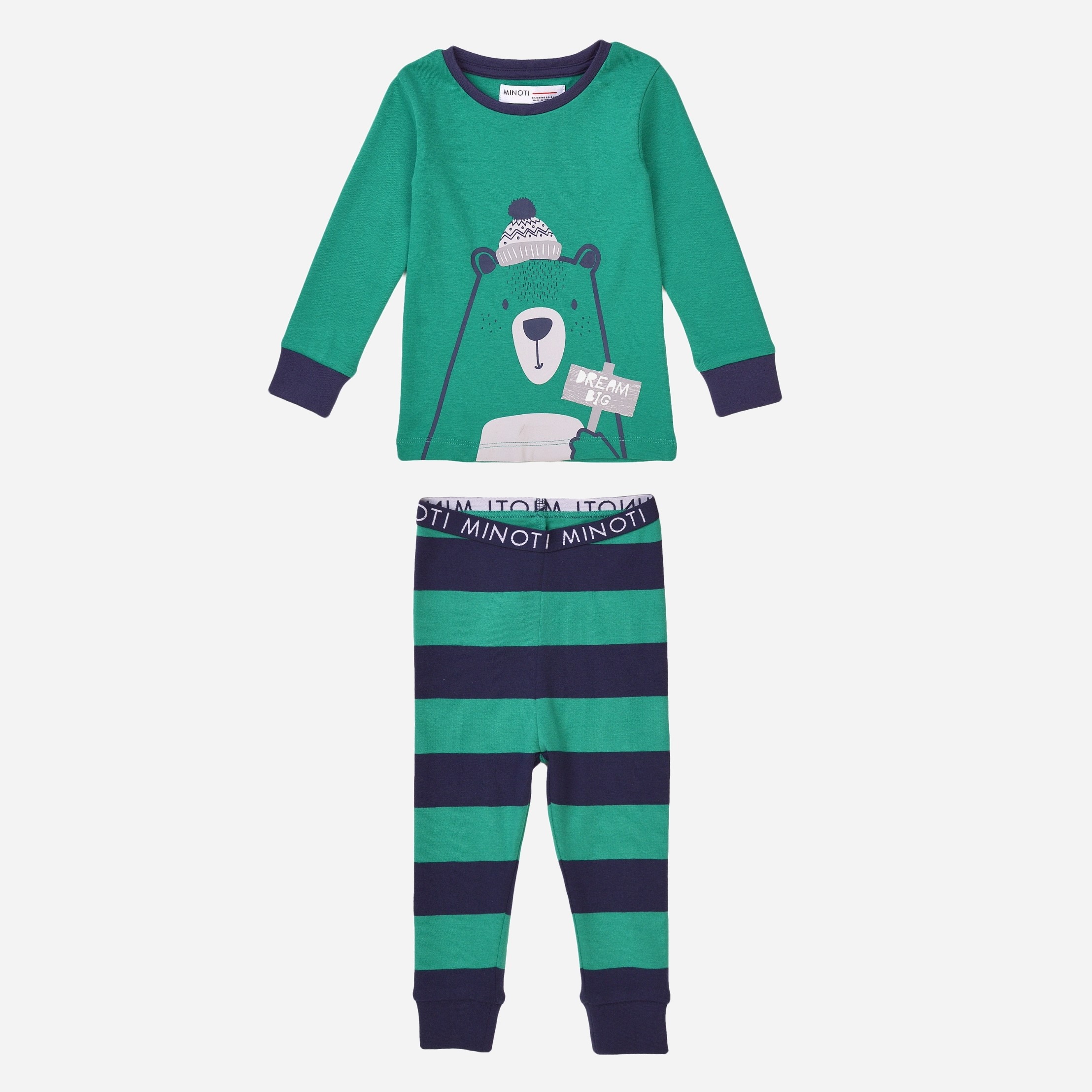 

Пижама (лонгслив + штаны) Minoti TB PYJ 16 35026KID 86-92 см Зеленая