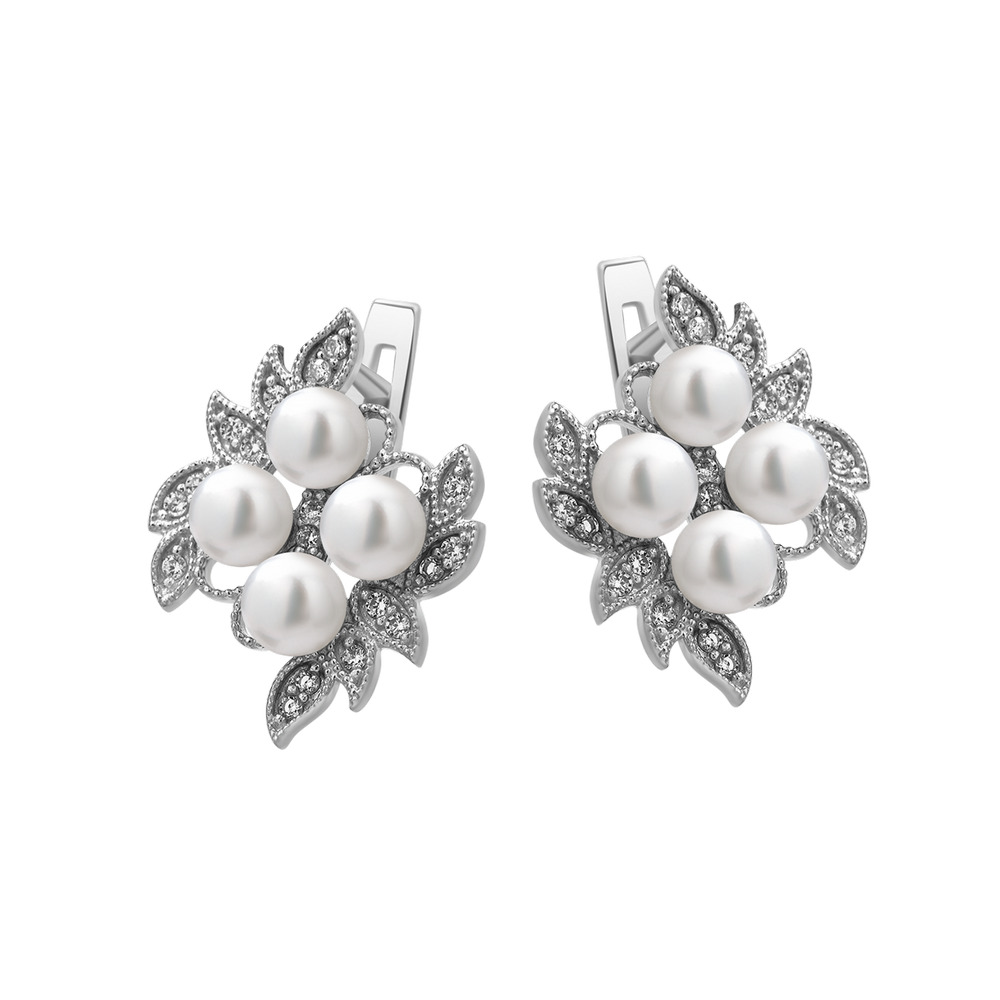 

Серьги с белым жемчугом 144N-9210 GS-5171 р-