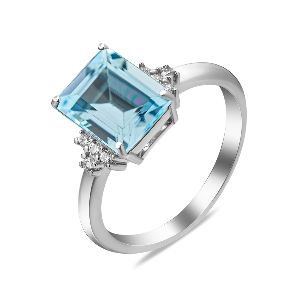 

Серебряное кольцо с скай топазом 103-3910 GS-5775 р-18