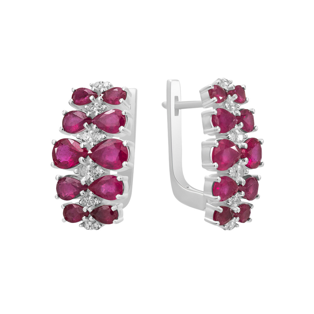 

Серьги с рубином 137-4410 GS-5205 р-