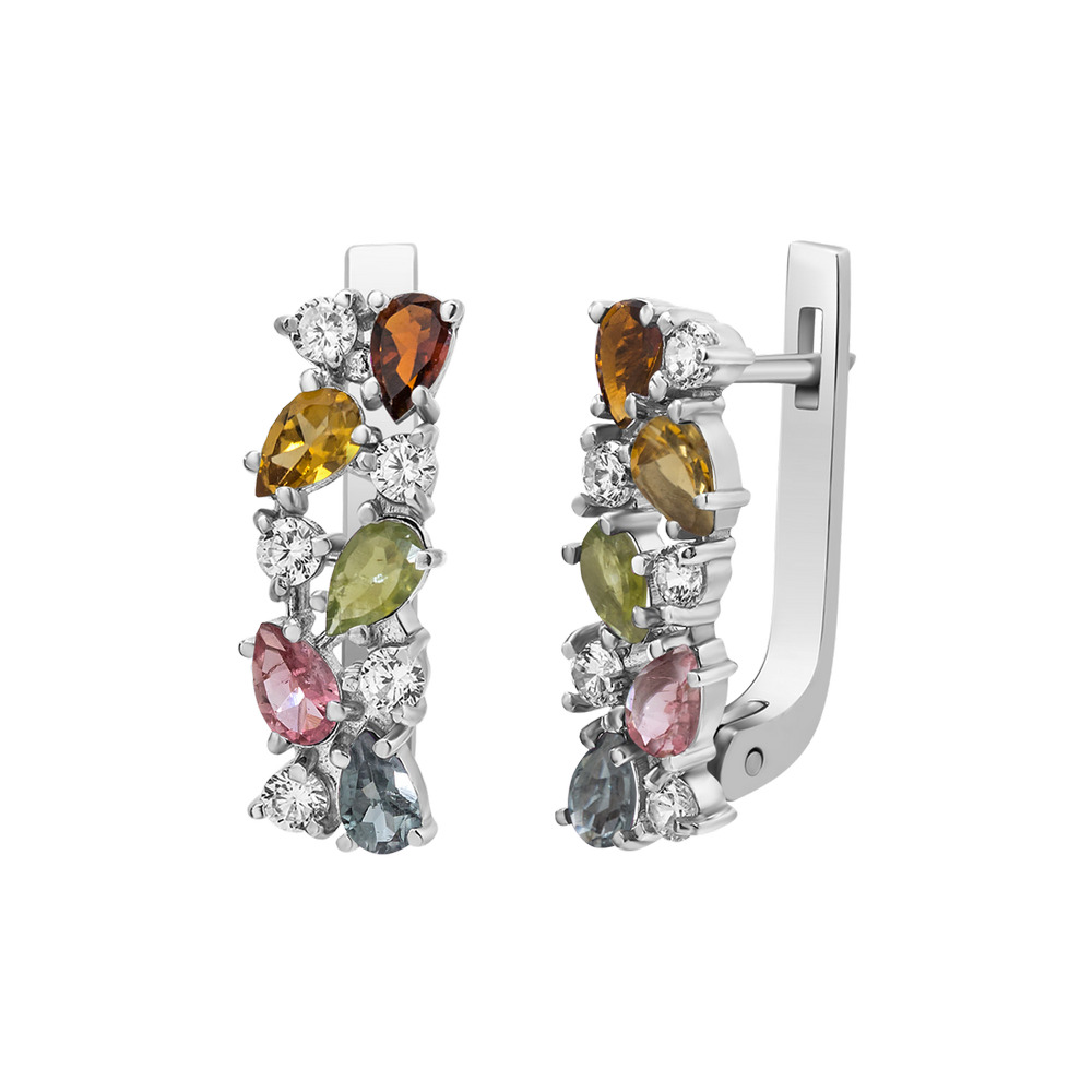 

Серебряные серьги с турмалином 038-6510 GS-5875 р-