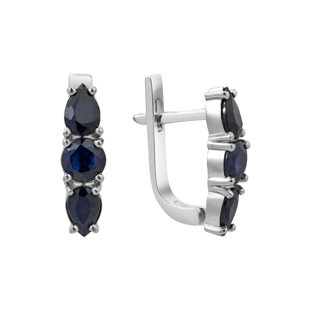 

Серебряные серьги с сапфиром 036-31 GS-6603 р-