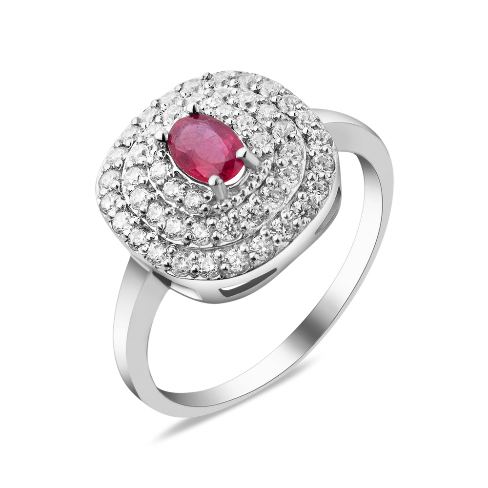 

Серебряное кольцо с рубином 190-4410 GS-5809 р-18