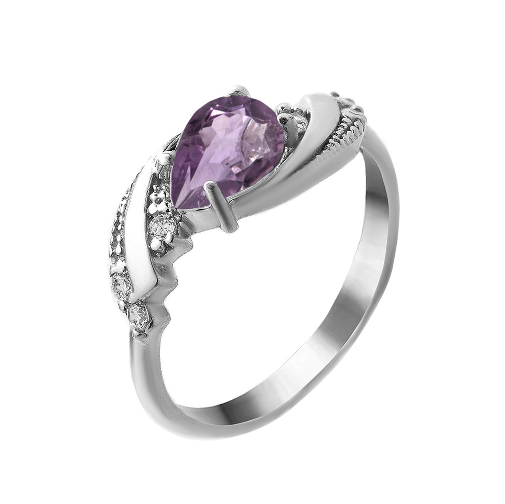

Серебряное кольцо с розовым аметистом 095-6310 GS-5770 р-17.5