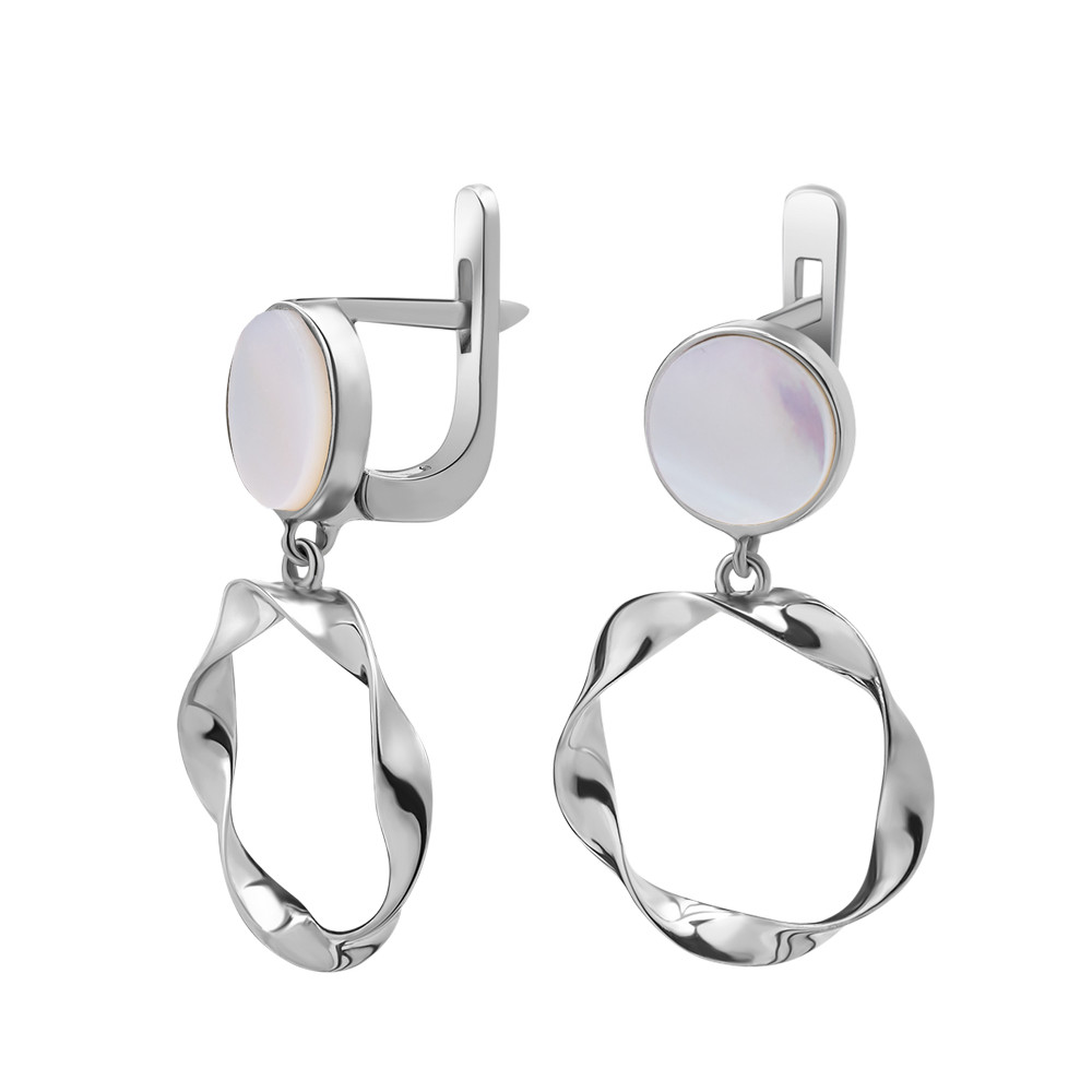 

Серебряные серьги с перламутром S115-90 GS-6334 р-