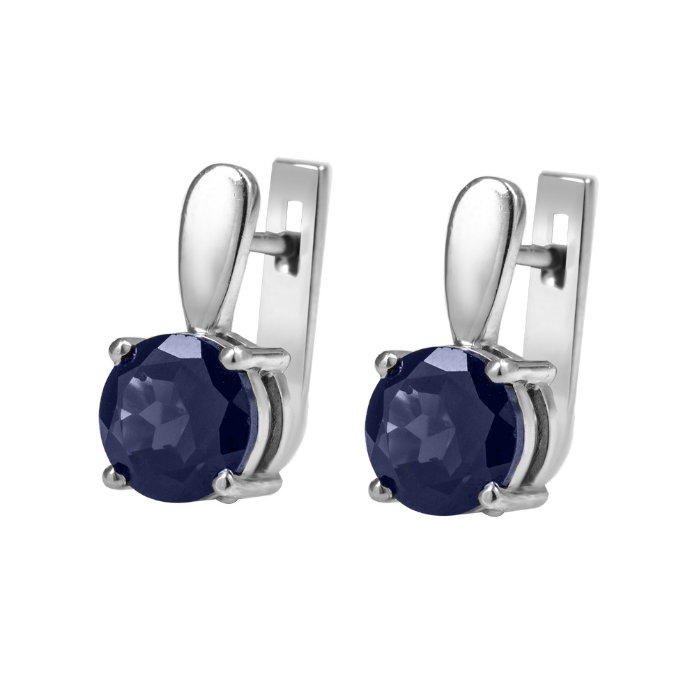 

Серебряные серьги с сапфиром 015-31 GS-6186 р-