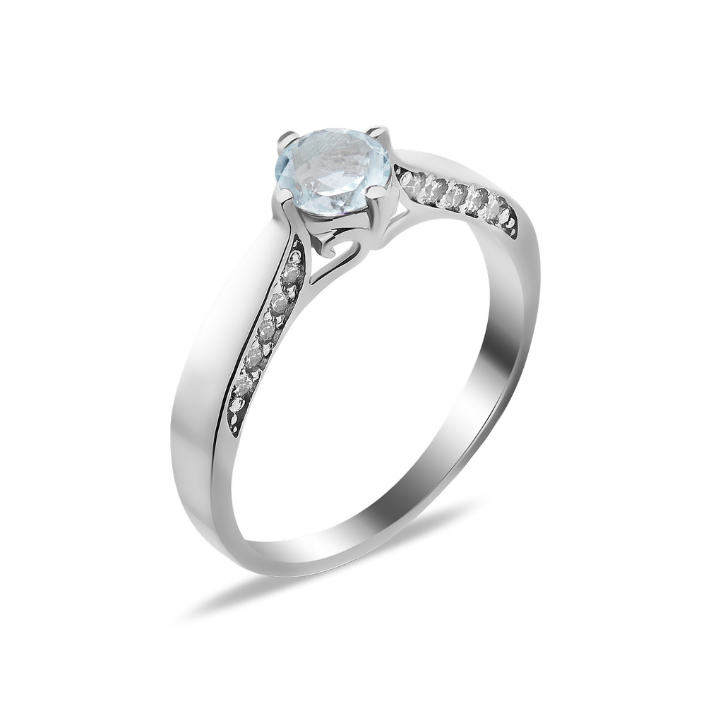 

Серебряное кольцо с скай топазом 039-3910 GS-5728 р-19