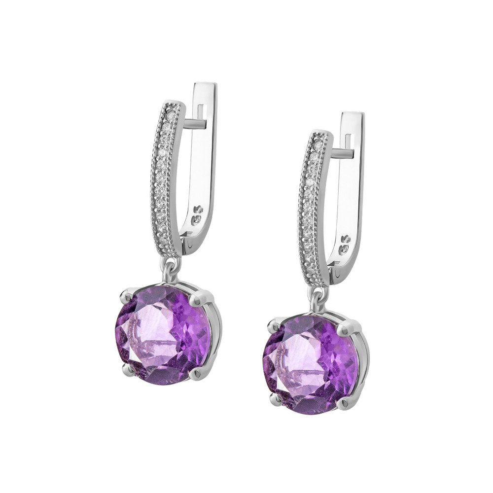 

Серебряные серьги с аметистом 102-6210 GS-5942 р-