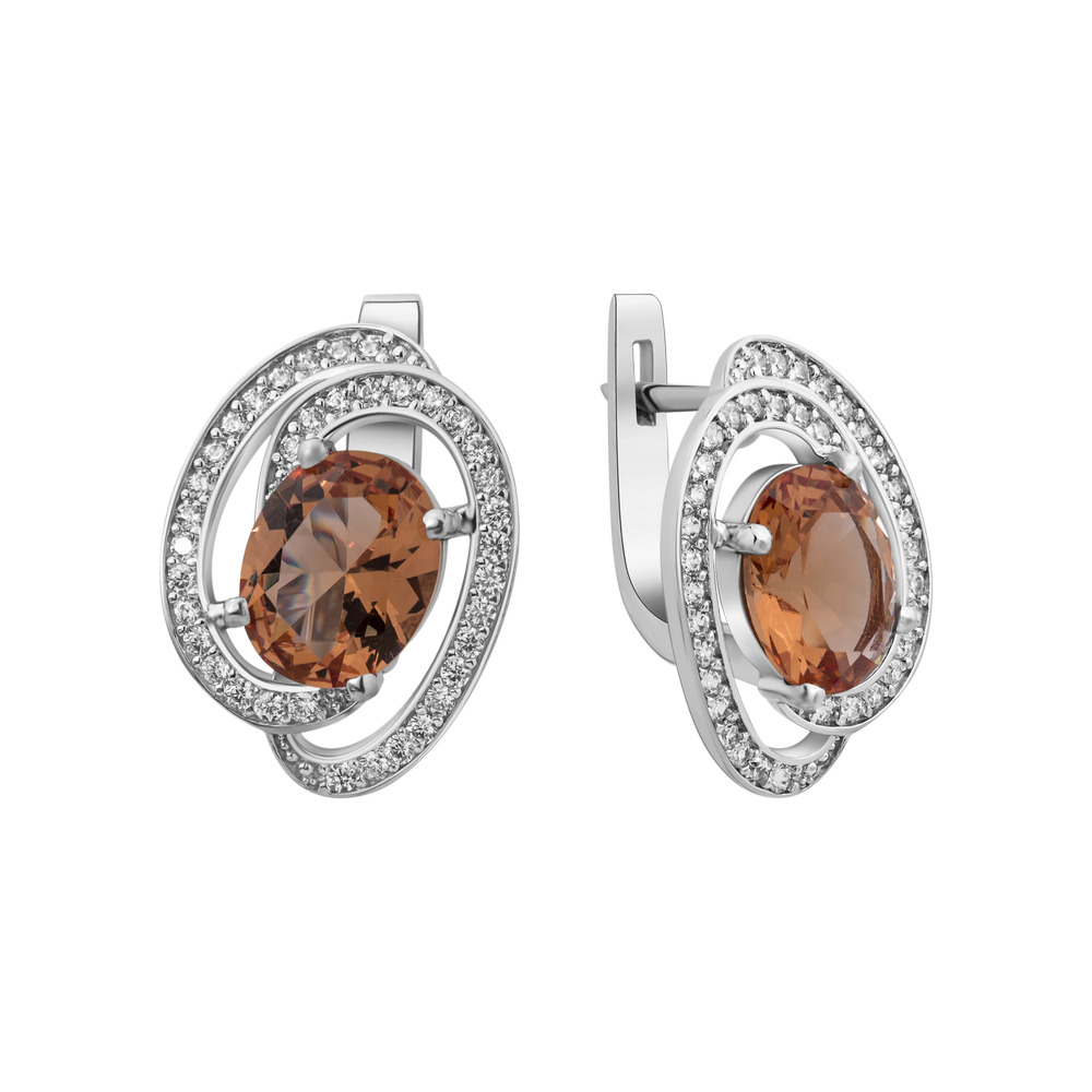 

Серебряные серьги с нано султанитом 049N-8210 GS-5888 р-