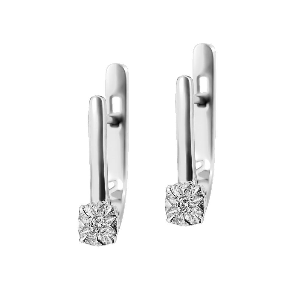 

Серебряные серьги с бриллиантом B005-10 GS-6269 р-
