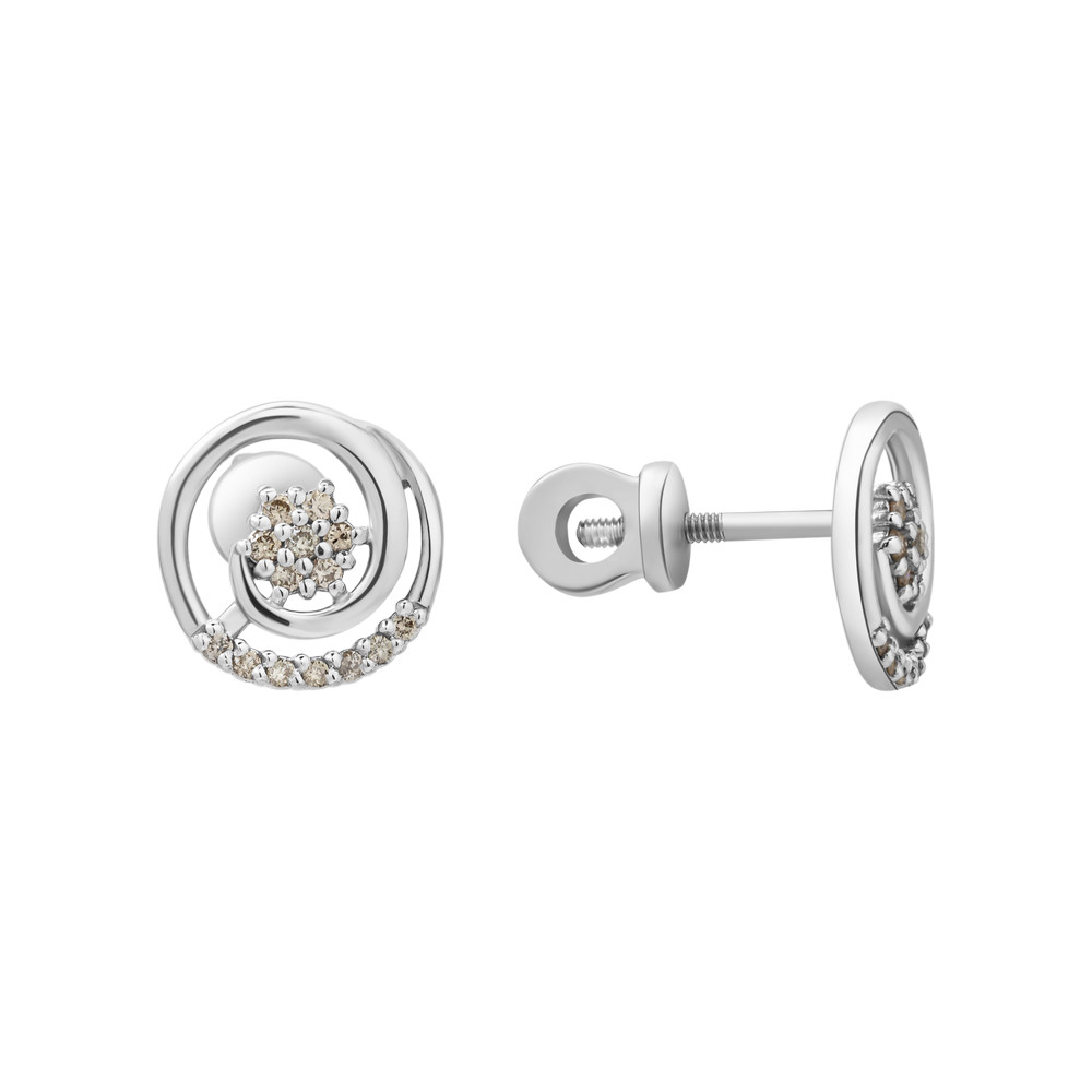 

Серебряные серьги с бриллиантом B051Y-10 GS-6299 р-