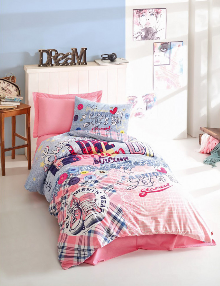 

Постельное белье подростковое Cotton Box Superstar pembe 160x220