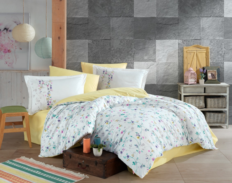 

Постельное белье Poplin Hobby Orient желтый евро