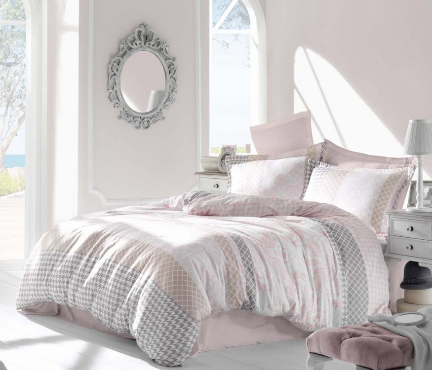 

Постельное белье Altinbasak Risha pembe полуторный 160x220