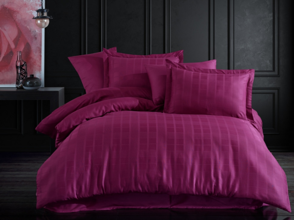 

КПБ Hobby Exclusive Sateen Diamond Ekose фуксия евро