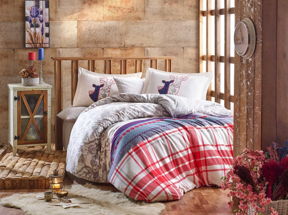 

Постельное белье Flannel Hobby Valentina серый полуторный