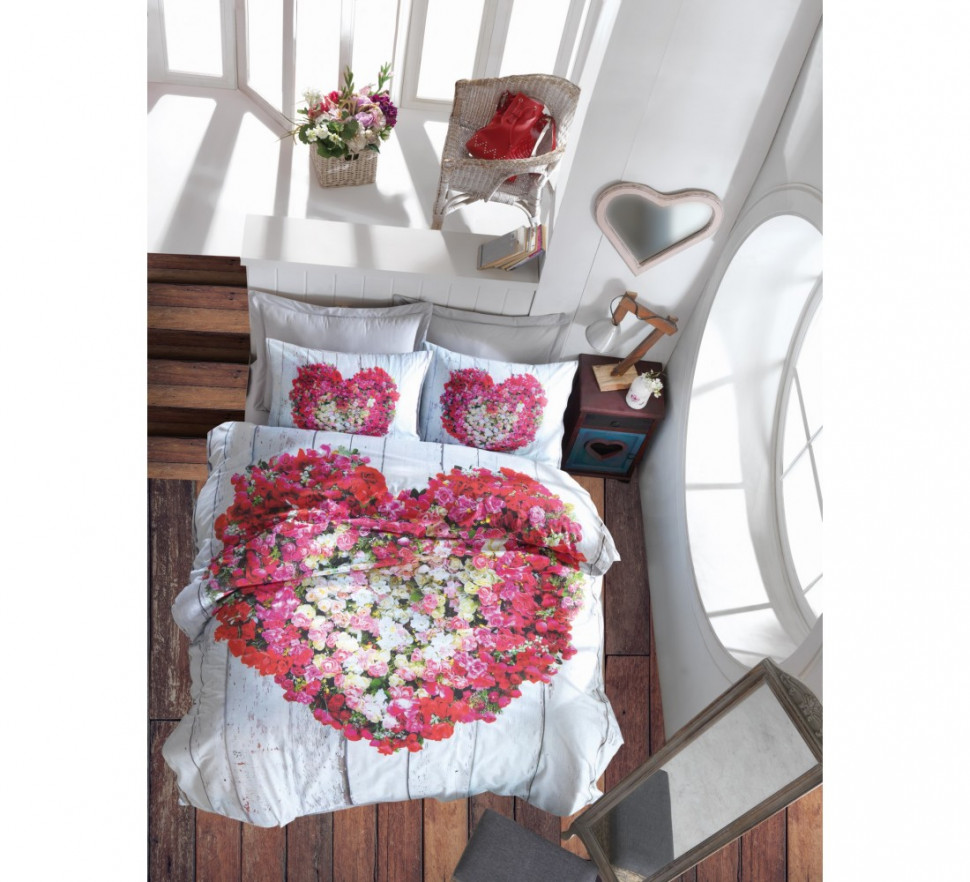 

Постельное белье 3D ранфорс Cotton Box Garden vizon евро