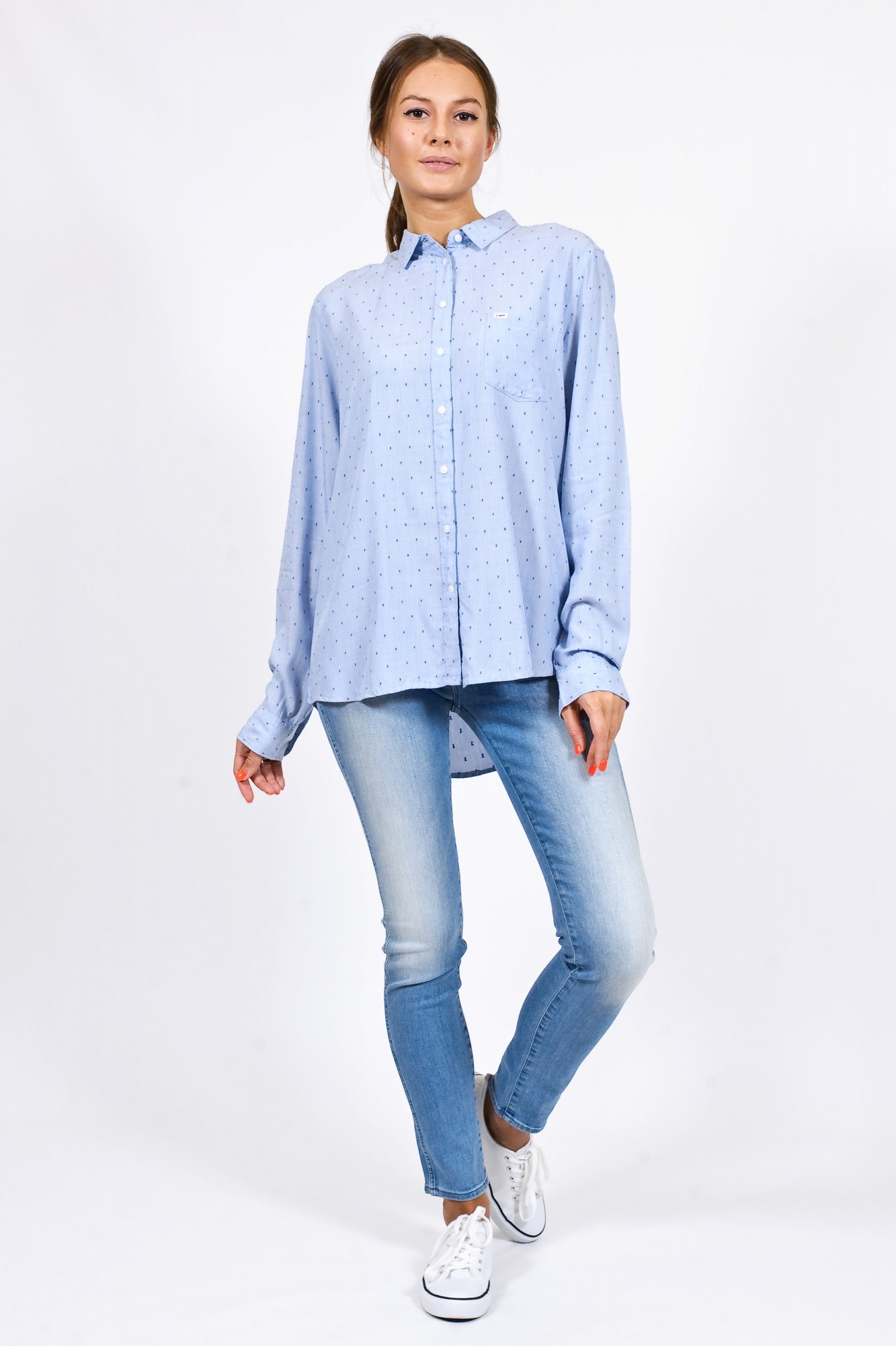 

Рубашка Lee Long Sleeved Loose Fit Голубой M-00