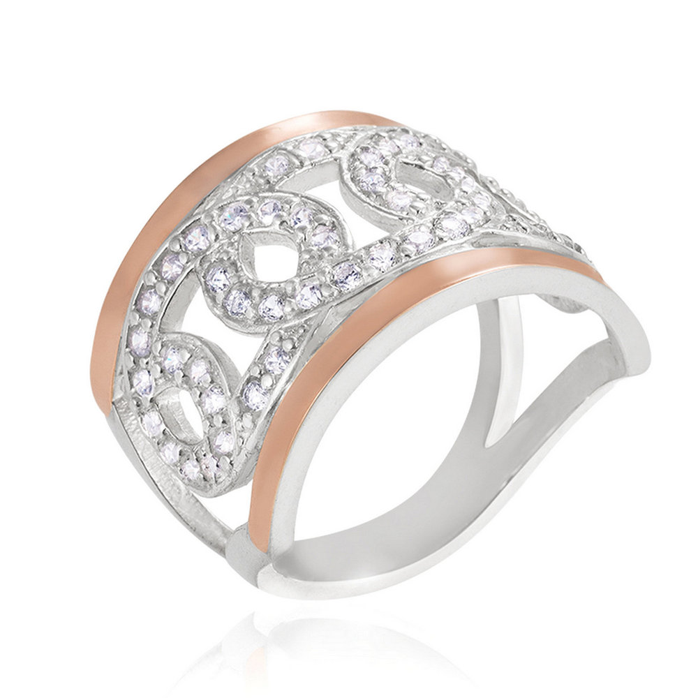 

Серебряное кольцо с золотом и фианитами Adriana-10 GS-3388 р-19