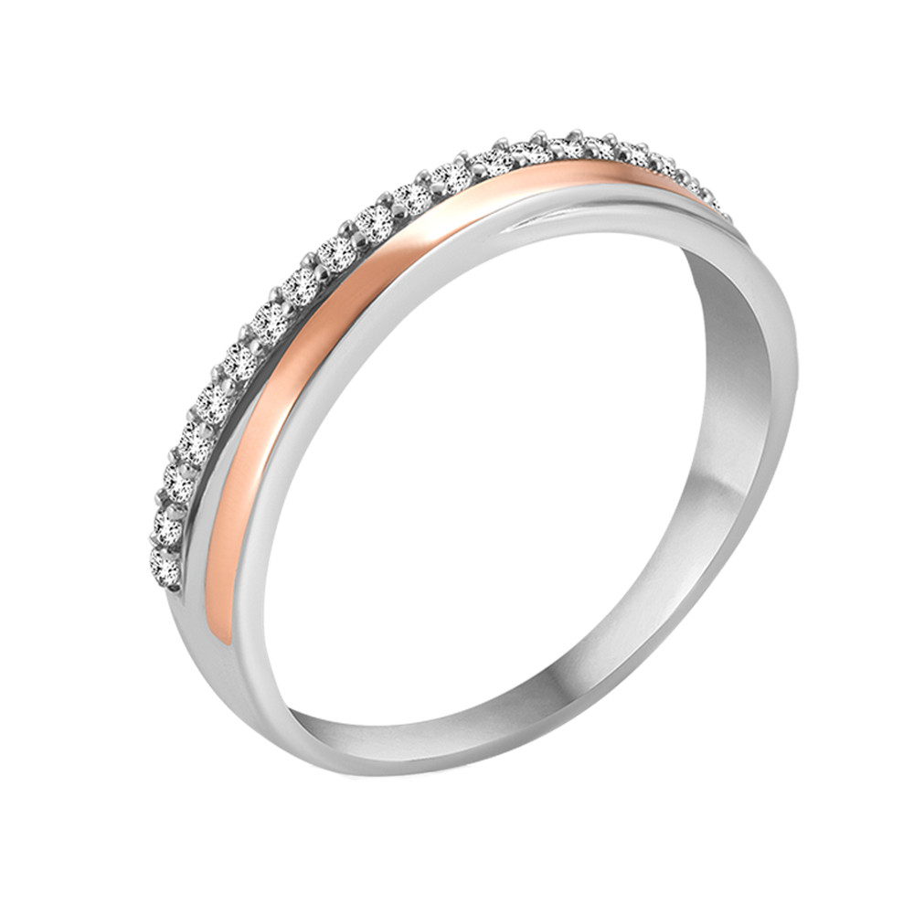 

Серебряное кольцо с золотом и фианитами Berta-10 GS-3407 р-16.5