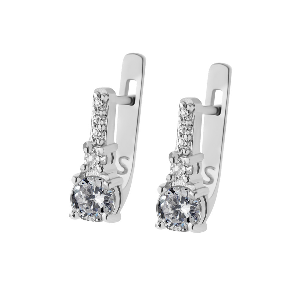 

Серебряные серьги со вставками фианита S013-10 GS-4635 р-