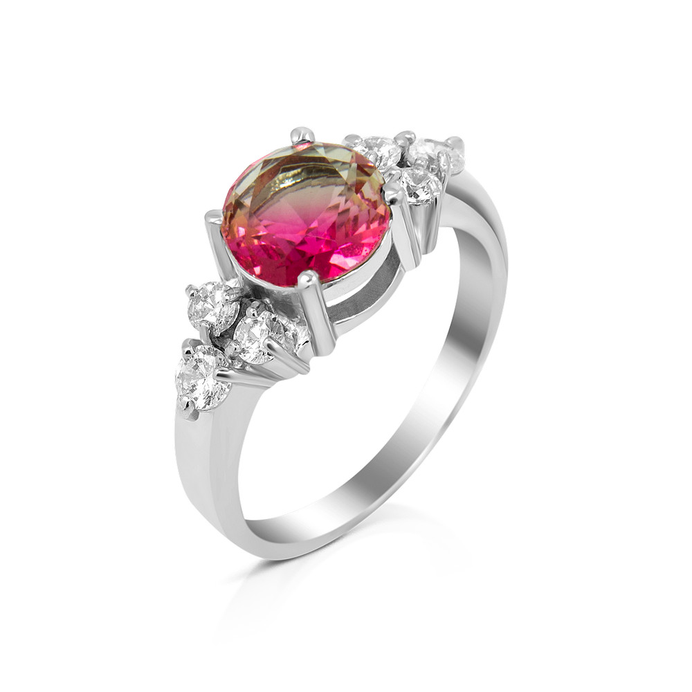 

Серебряное кольцо со вставками фианита и алпанитов 029CZ-8310 GS-4533 р-18.5