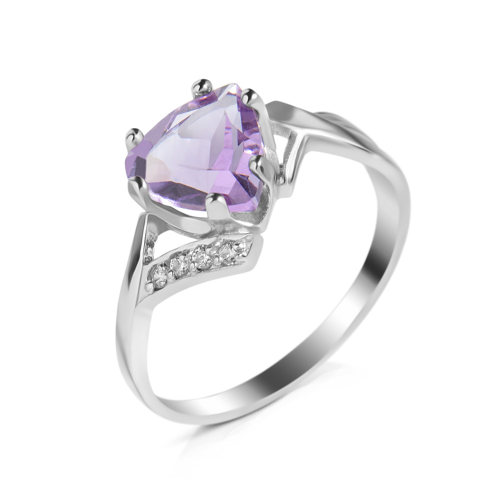

Кольцо с натуральными камнями аметиста 096-6210 GS-4689 р-17.5