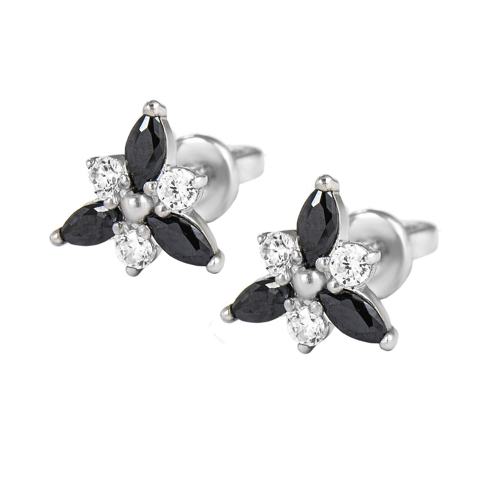 

Серебряные пуссеты со вставками куб. циркония S049-2010 GS-4340 р-