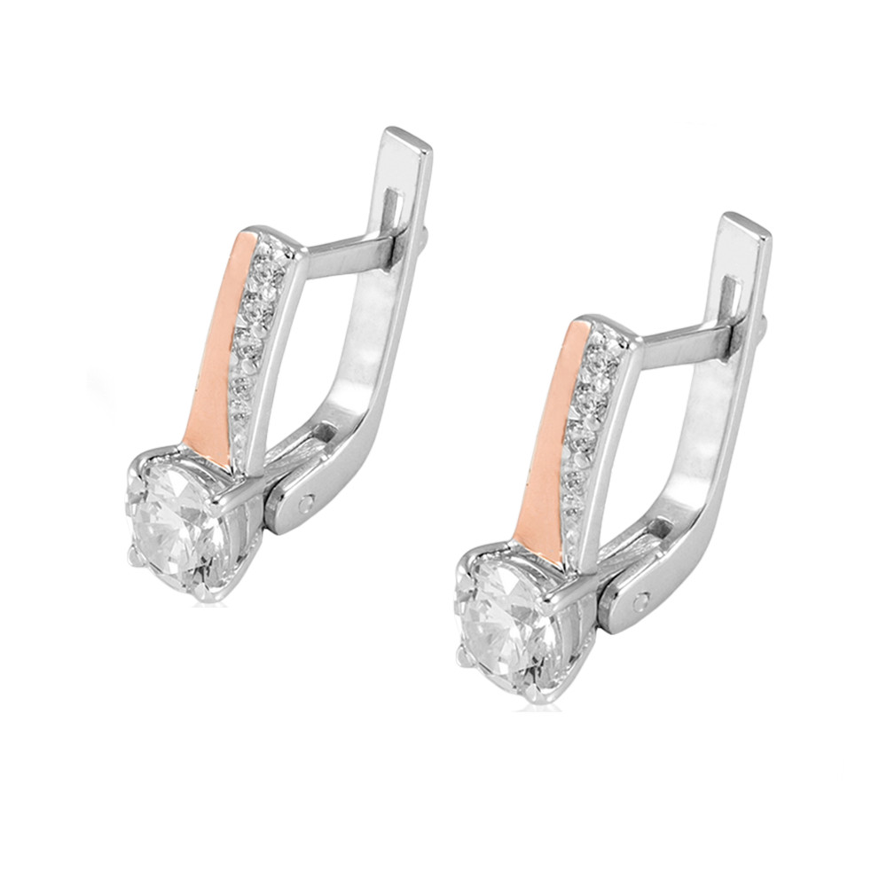 

Серебряные серьги с золотом и куб. цирконием Dominika-10 GS-4250 р-