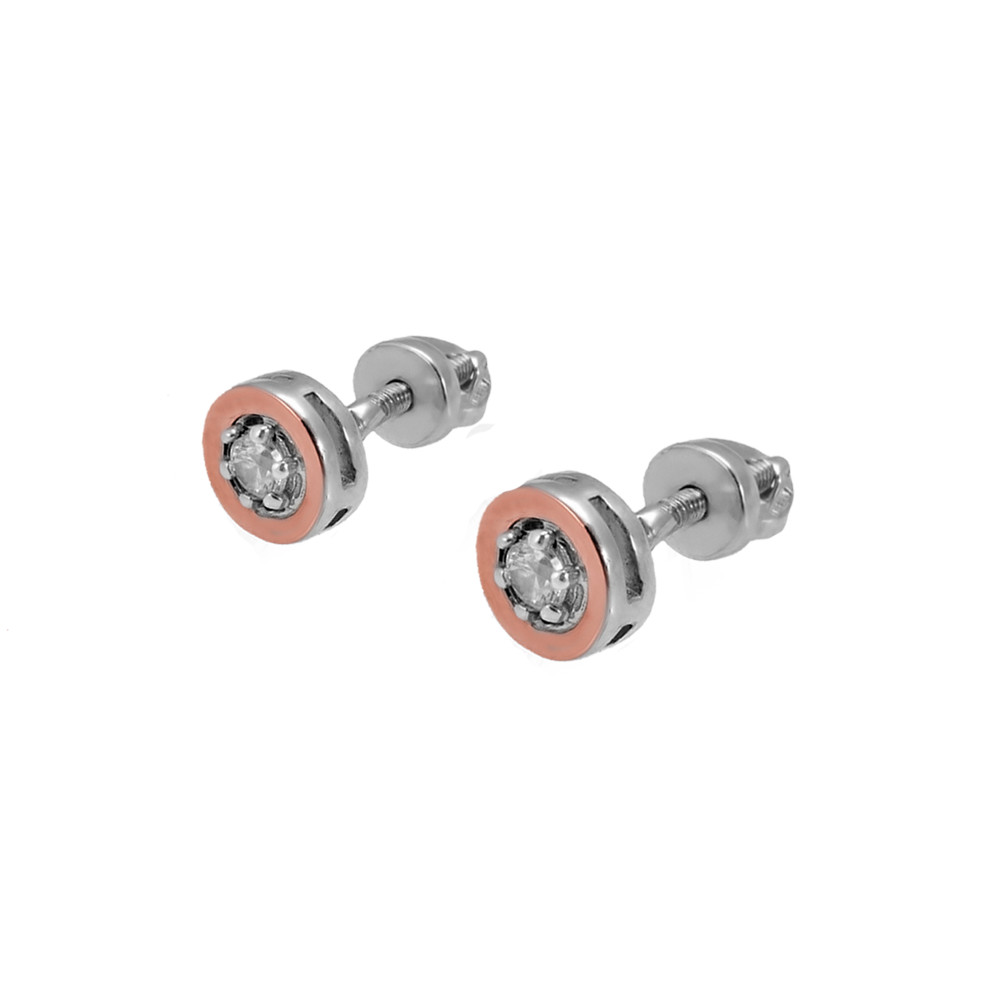 

Серебряные серьги с золотом и куб. цирконием Tina-10 GS-4350 р-