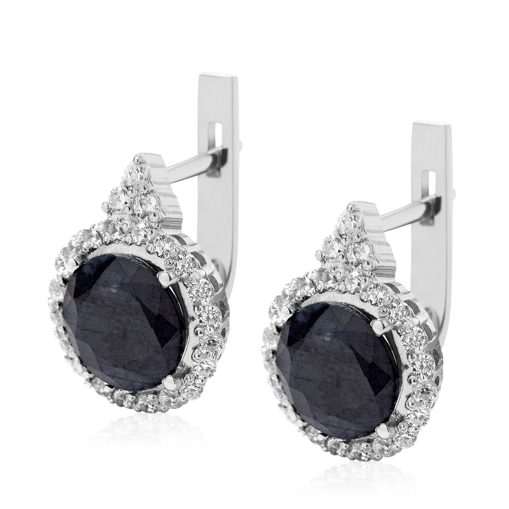 

Серебряные серьги с сапфиром 048-3110 GS-4739 р-