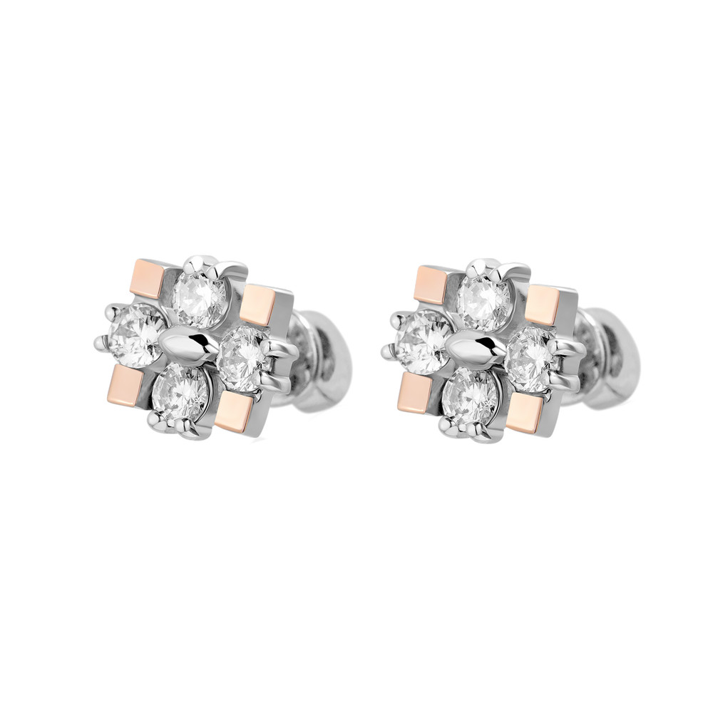 

Серебряные серьги с золотыми пластинами Joe-10 GS-4769 р-