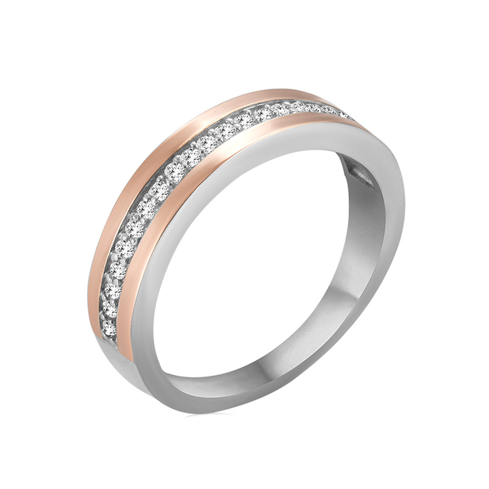 

Серебряное кольцо с золотом и фианитами Chudo-10 GS-3415 р-19