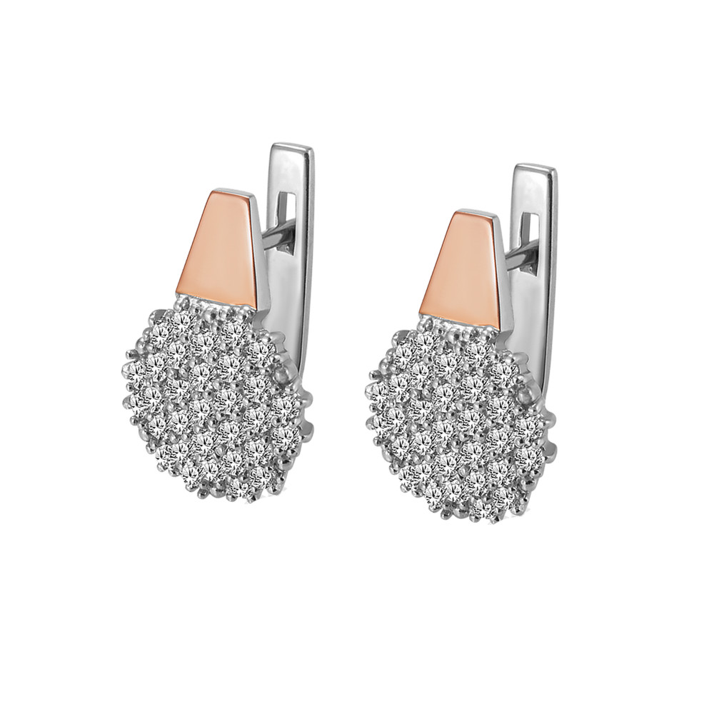 

Серебряные серьги с золотом и куб. цирконием Berry-10 GS-4235 р-