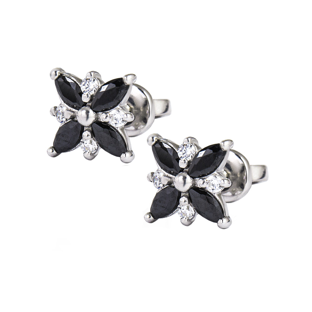 

Серебряные пуссеты со вставками куб. циркония S047-2010 GS-4335 р-