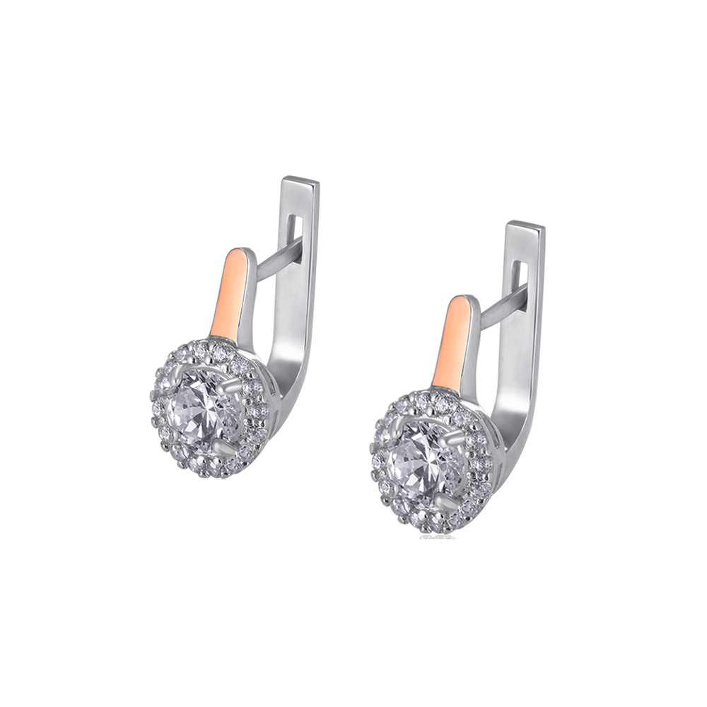 

Серебряные серьги с золотом и куб. цирконием Selyavi-10 GS-4344 р-