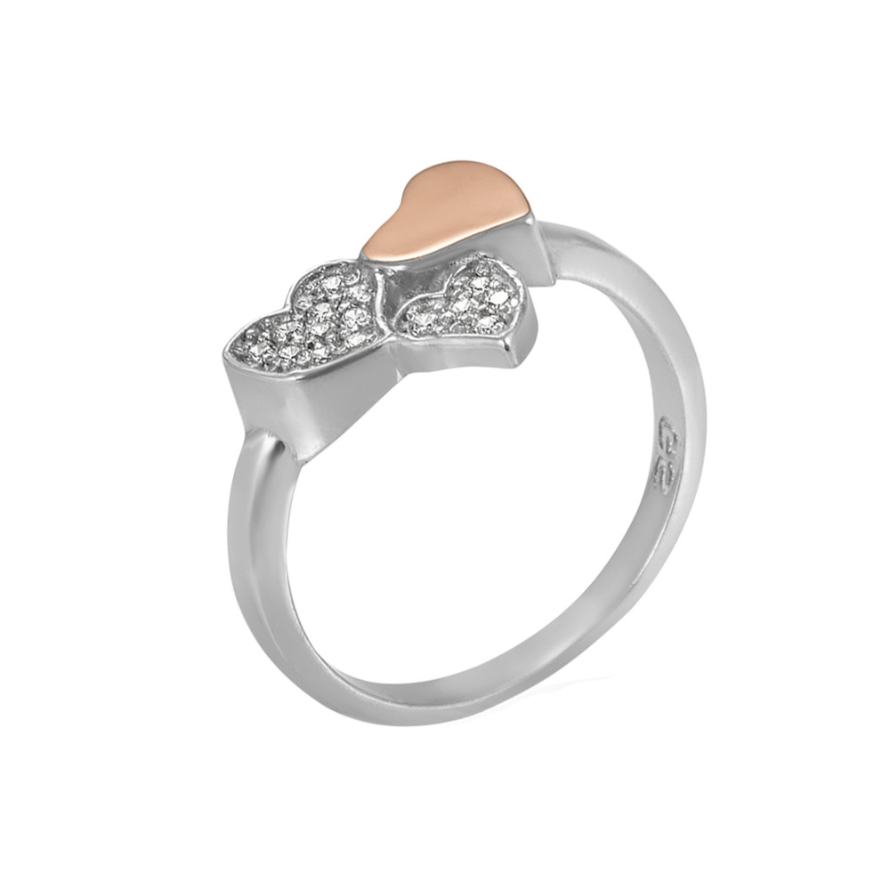 

Серебряное кольцо с золотом и куб. цирконием Rada-10 GS-3502 р-18