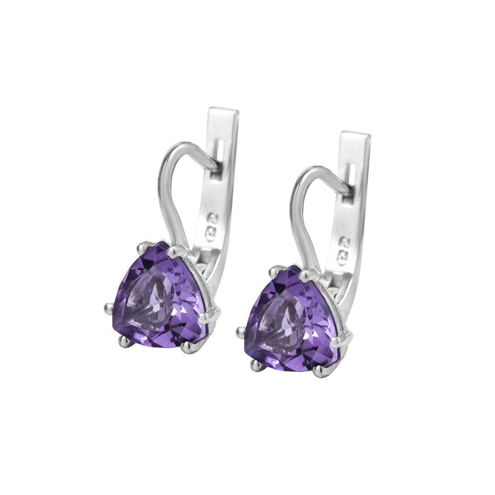

Серебряные серьги с аметистом 073-62 GS-4212 р-