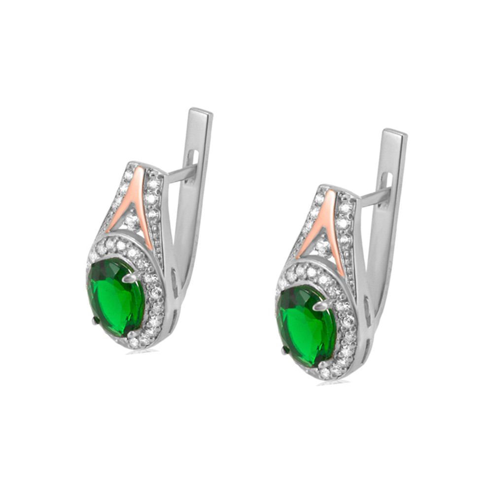 

Серебряные серьги с золотом и куб. цирконием Mechta-5110 GS-4300 р-