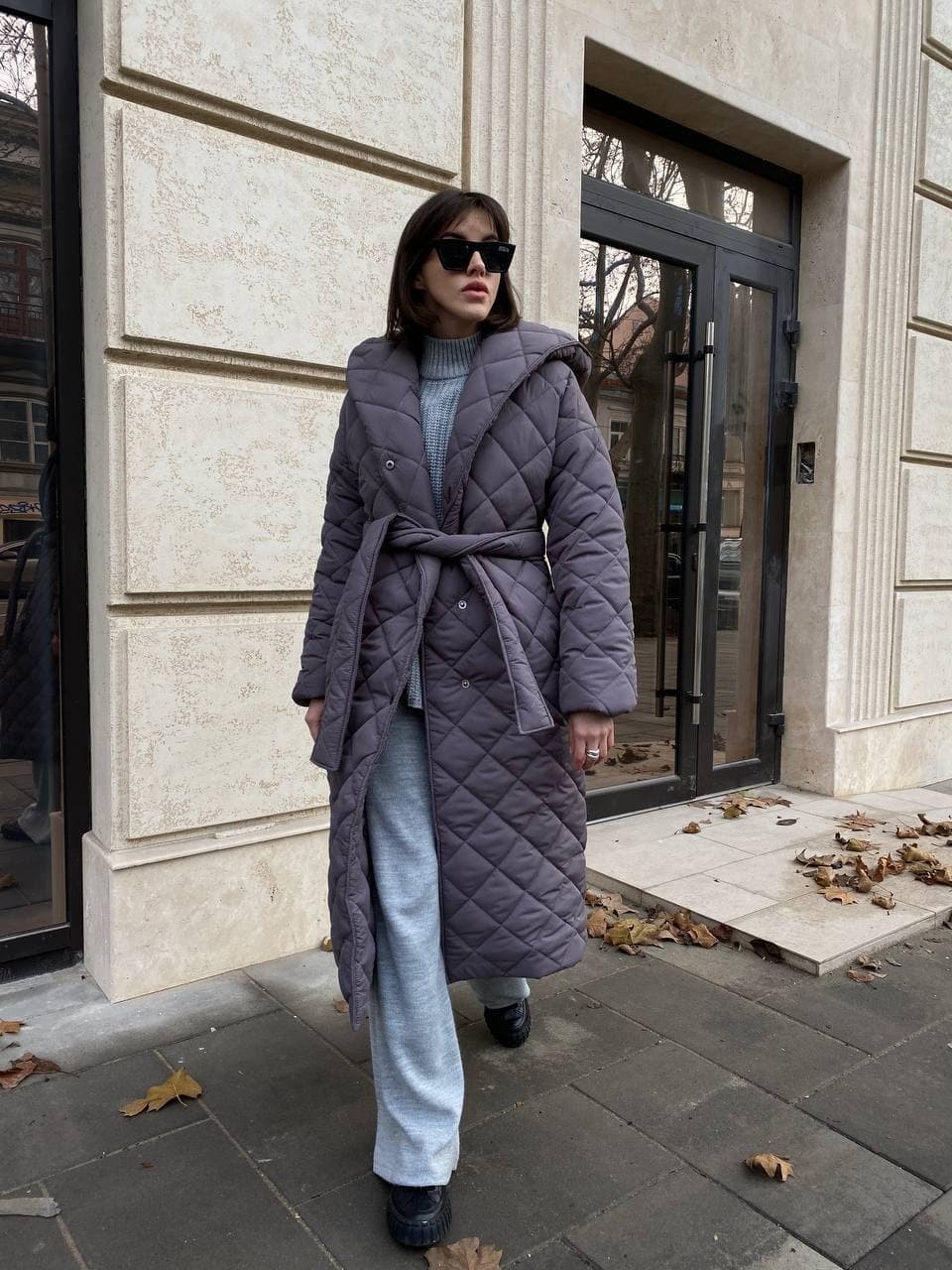 

пальто стеганное с капюшоном 2587флт Sofo Look р.42-46