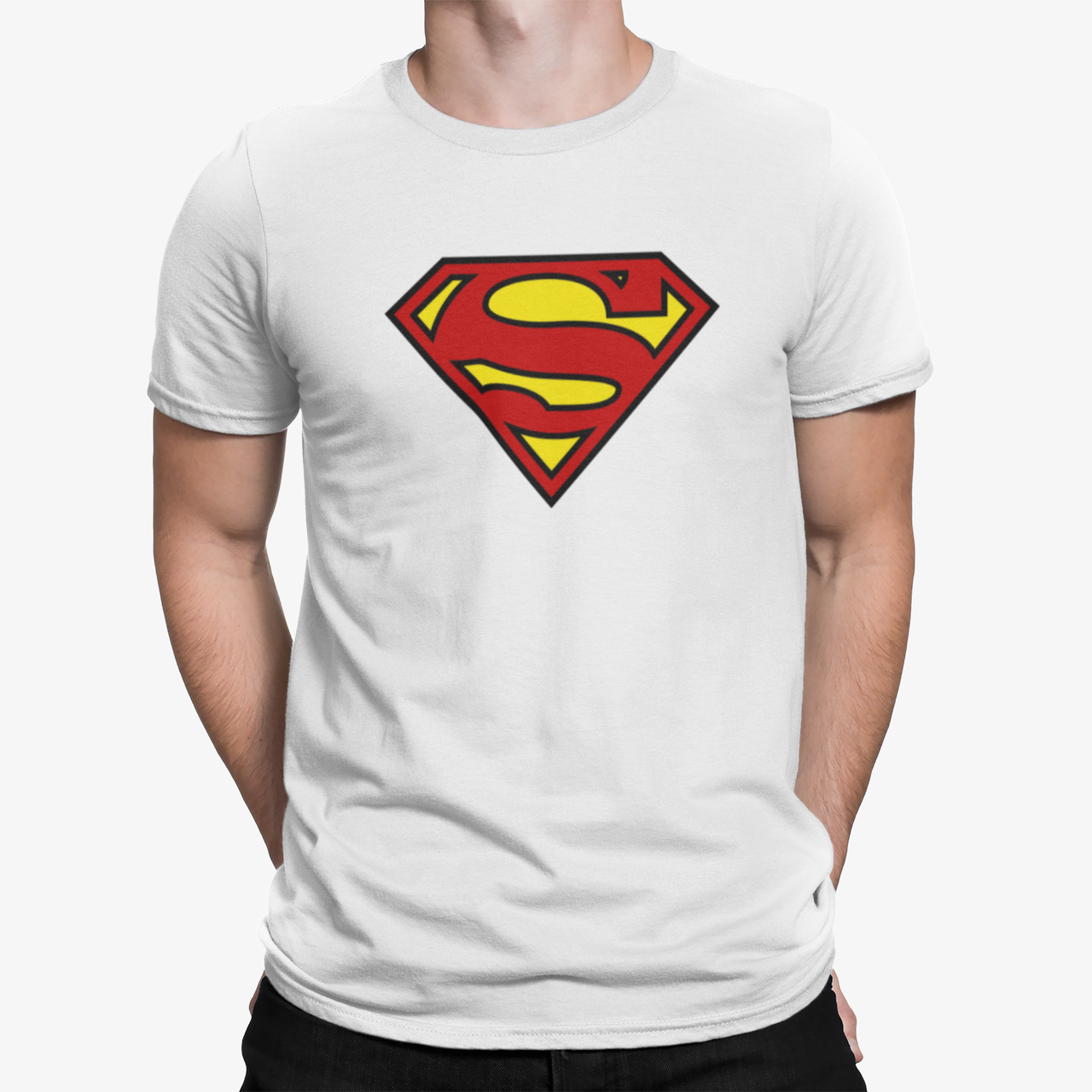 

Футболка белая мужская с принтом "Superman" JHK T-Shirt  7001 (2330, Футболка белая мужская с принтом "Superman" JHK T-Shirt S 7001 (2330)