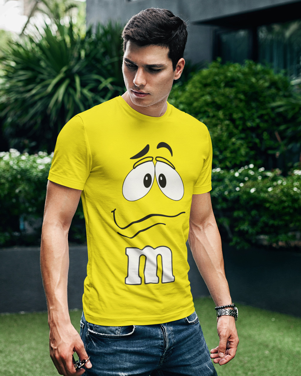 

Футболка мужская жёлтая с принтом "M&M's" Maybel  yellow-M, Футболка мужская жёлтая с принтом "M&M's" Maybel 2XL yellow-M