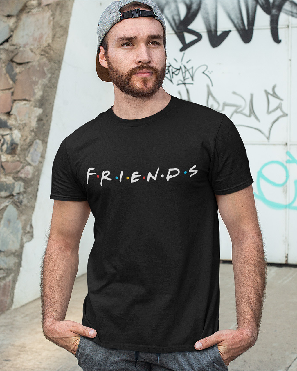 

Футболка мужская чёрная с принтом "Friends" Maybel  Friends, Футболка мужская чёрная с принтом "Friends" Maybel M Friends-M