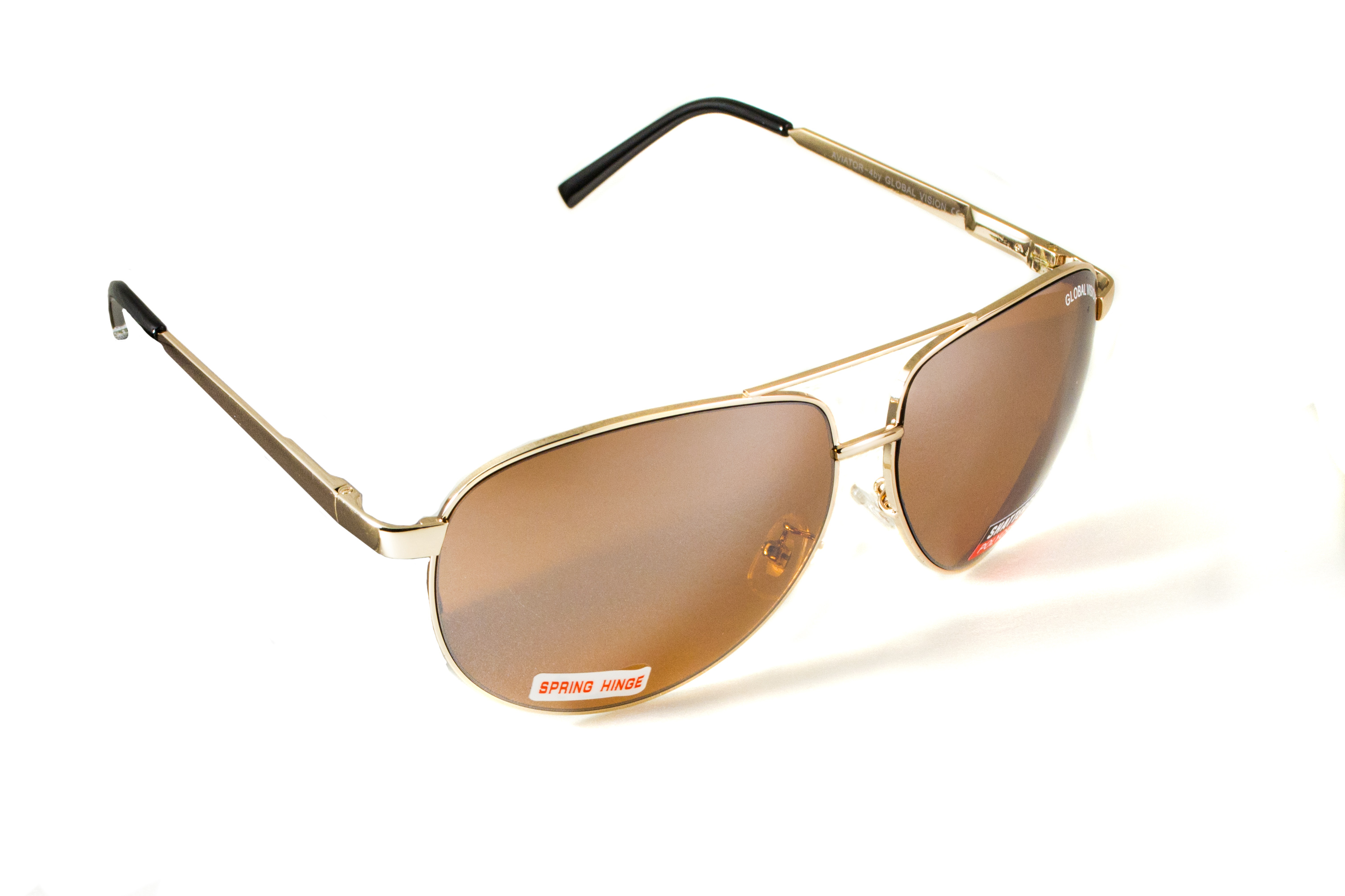 

Очки спортивные защитные открытые Global Vision AVIATOR-4 (drive mirror) коричневые