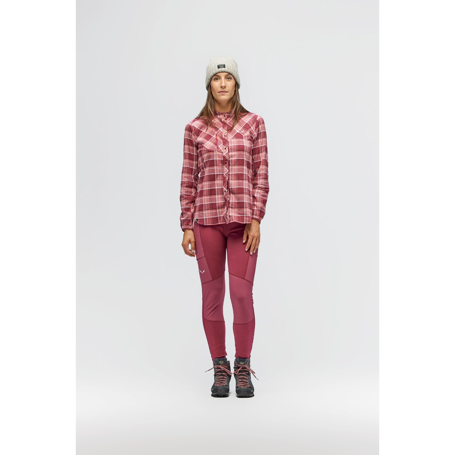 

Рубашка Salewa Fanes Flannel 4 Polarlite Women's Long Sleeve Shirt L Красный