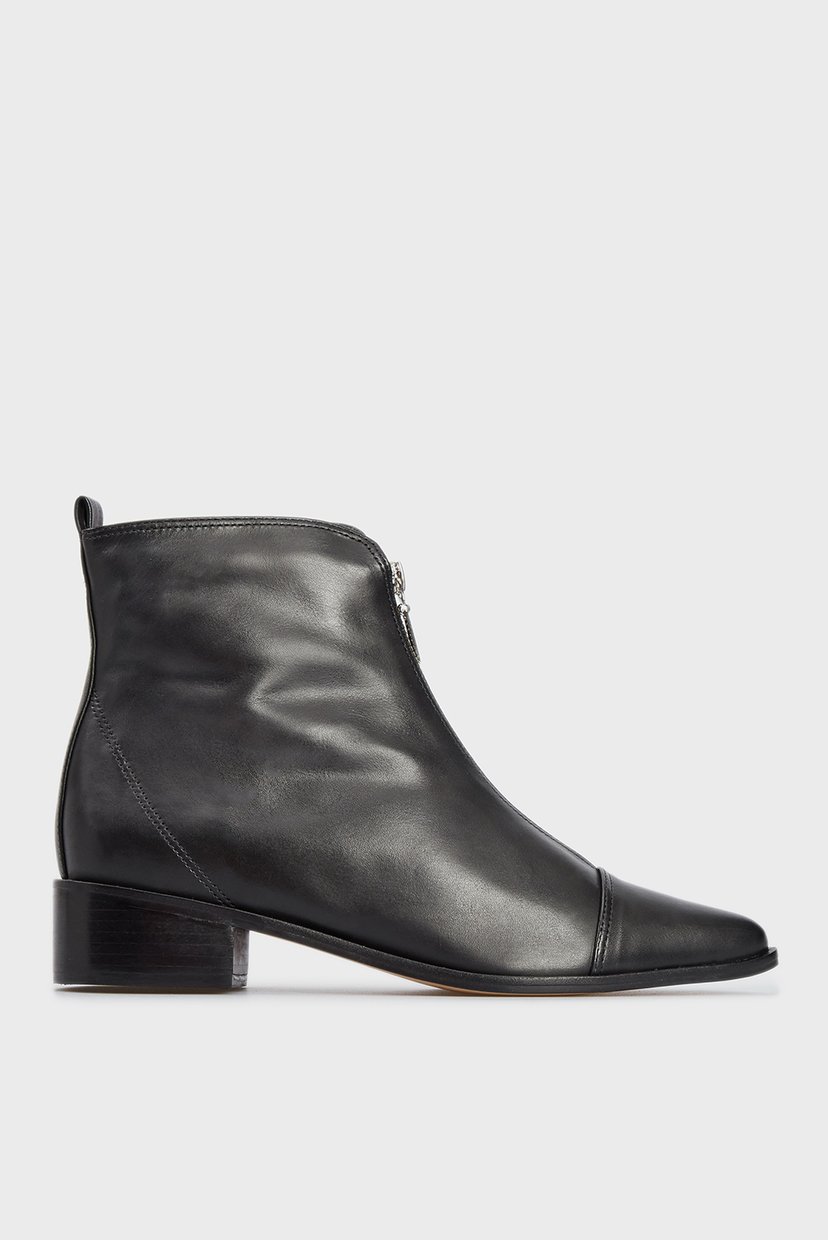 

Женские черные кожаные ботинки Arezzo 37 A1186200020001U