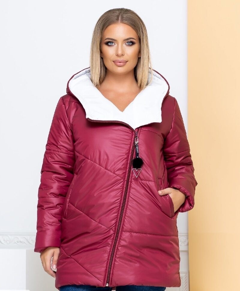 

Куртка зимняя Fashion FT-5118 Бордовая женская р.54 005118