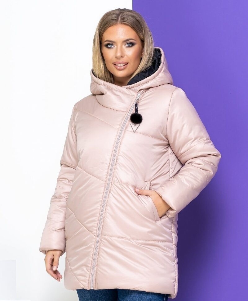 

Куртка зимняя Fashion FT-5118 Пудра женская р.60 005118