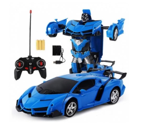 

Радиоуправляемая машинка-трансформер Lamborghini Robot Car с пультом Size 1:18 синяя